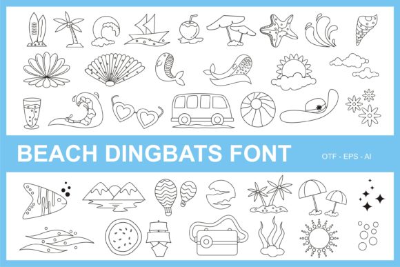 Beach Dingbats: The Perfect Typeface for Coastal Editorial Design