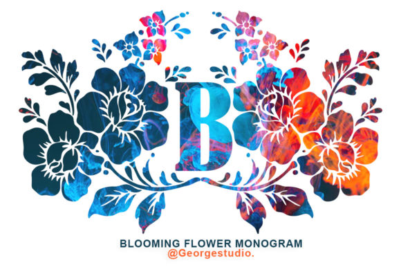 Blooming Flower Monogram: A Creative Font for Boutique Branding