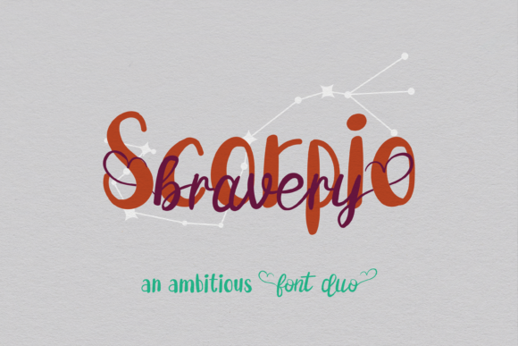 Bravery Scorpio Duo: A Chic Script Typeface for Handmade Brands