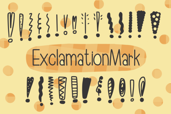 Exclamation Mark: A Bold Dingbats Typeface for Editorial Design