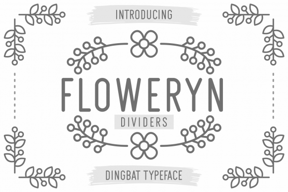 Floweryn Dividers: A Delicate Dingbats Typeface for Handmade Branding