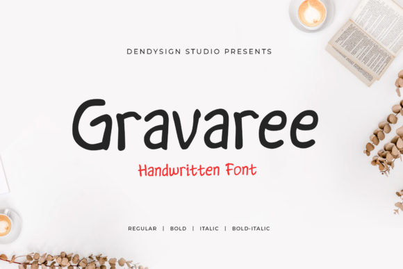Gravaree: A Sweet Handwritten Typeface for Editorial Design