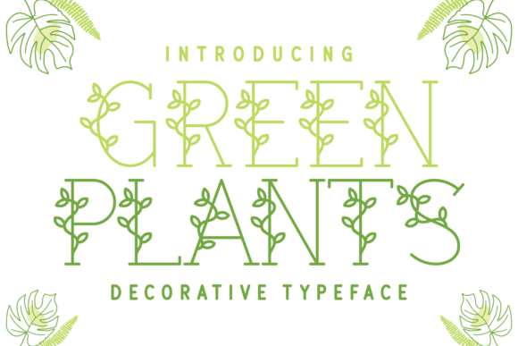 Green Plants Typeface: Elevate Your Handmade Brand Identity
