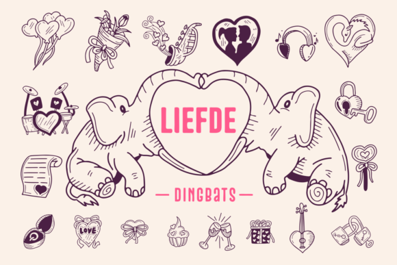 Liefde: A Playful Dingbats Font for Modern Web Design