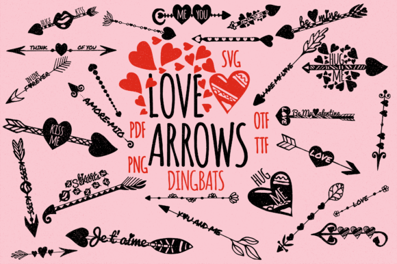 Love Arrows: A Sweet Dingbats Typeface for Romantic Editorial Design