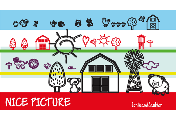 Nice Picture: A Creative Dingbats Font for Handmade Brands