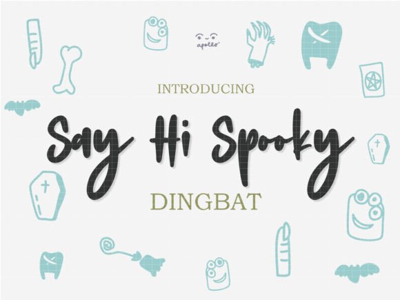 Say Hi Spooky: A Hand-Drawn Doodle Dingbats Font for Seasonal Crafts
